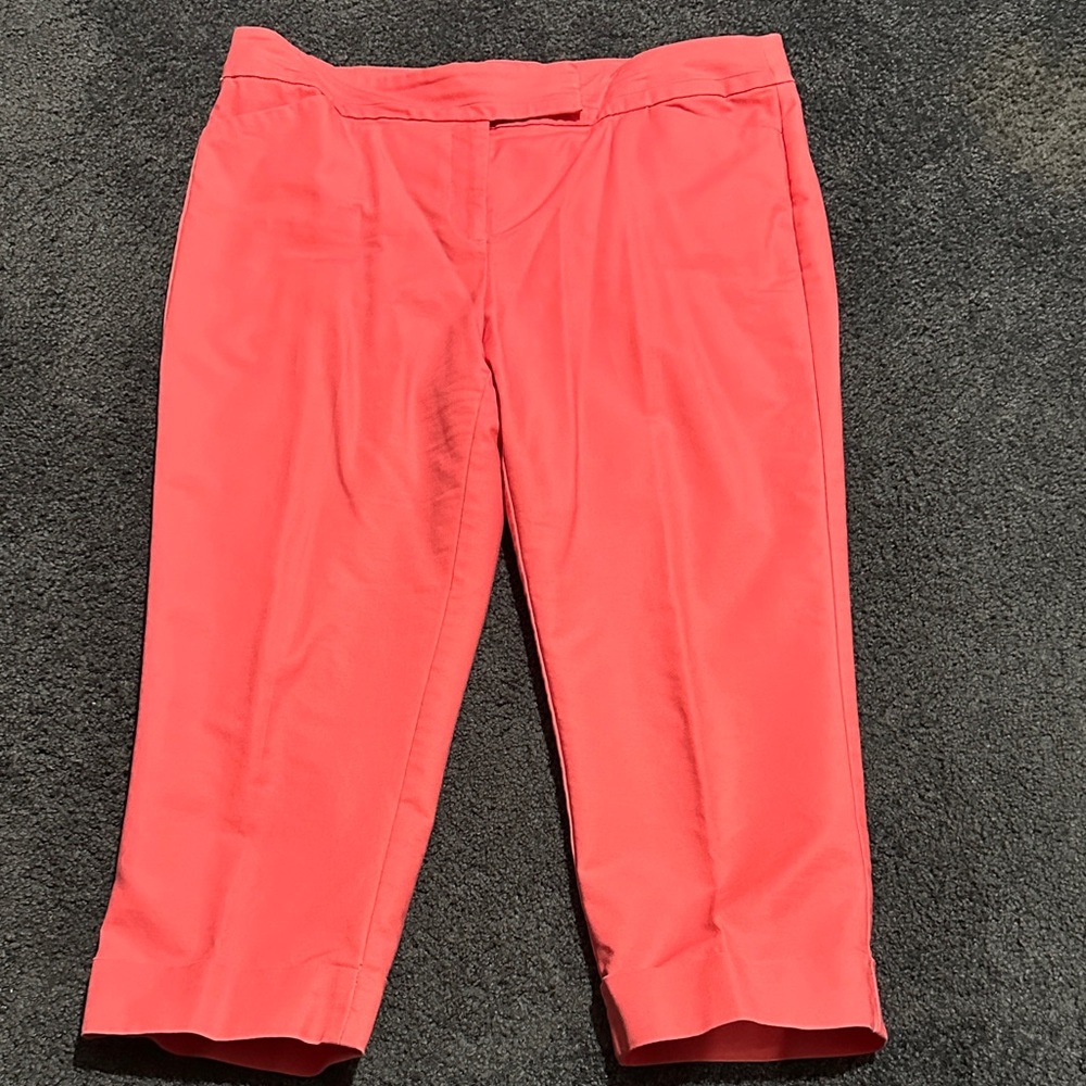 Vibrant Coral Capri Pants